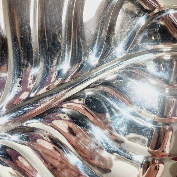 International Silver Co Leaf Serving Tray Decorative Tropical MCM Platter Plated - Picture 5 of 9